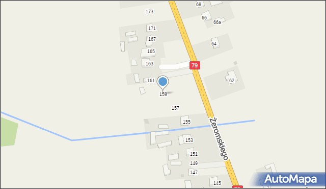 Policzna, Żeromskiego Stefana, 159, mapa Policzna