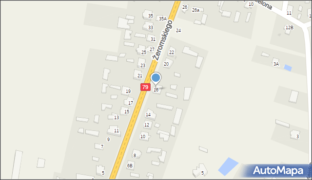 Policzna, Żeromskiego Stefana, 16, mapa Policzna