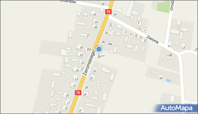 Policzna, Żeromskiego Stefana, 24, mapa Policzna