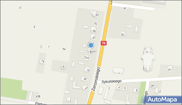 Policzna, Żeromskiego Stefana, 53, mapa Policzna