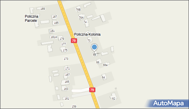 Policzna, Żeromskiego Stefana, 68, mapa Policzna