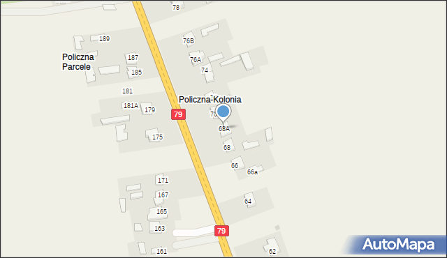 Policzna, Żeromskiego Stefana, 68A, mapa Policzna