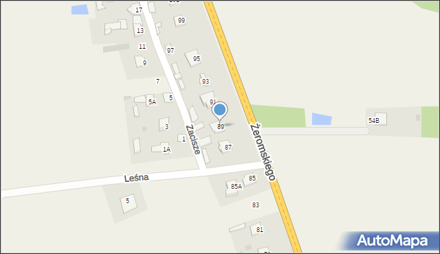 Policzna, Żeromskiego Stefana, 89, mapa Policzna