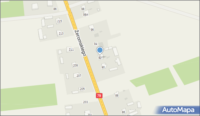 Policzna, Żeromskiego Stefana, 92, mapa Policzna