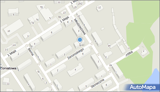 Poniatowa, Żeromskiego Stefana, 5, mapa Poniatowa