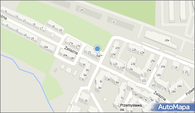 Poznań, Żelazna, 23a, mapa Poznania