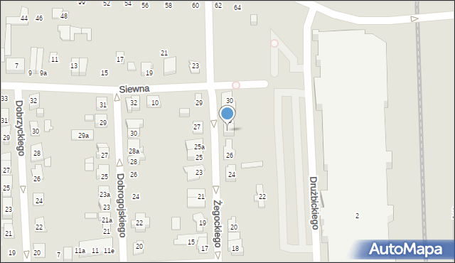 Poznań, Żegockiego Krzysztofa, 28a, mapa Poznania