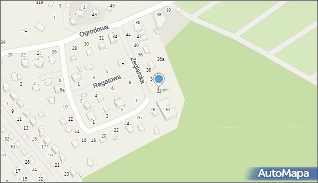 Prądocin, Żeglarska, 32, mapa Prądocin