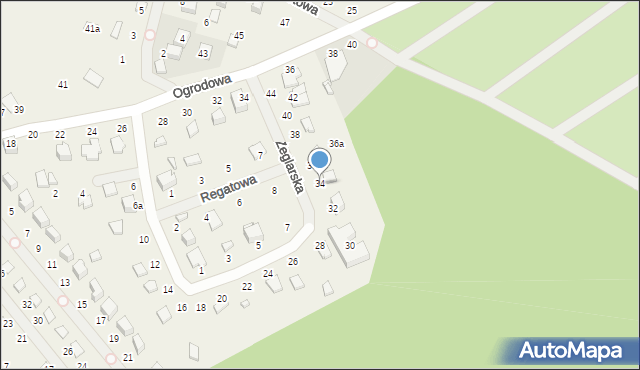 Prądocin, Żeglarska, 34, mapa Prądocin