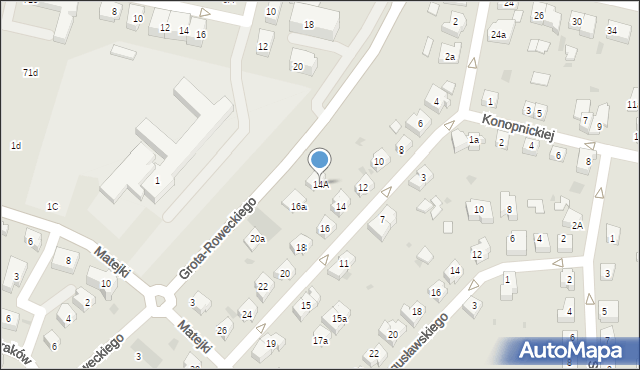 Pruszcz Gdański, Żeromskiego Stefana, 14A, mapa Pruszcz Gdański