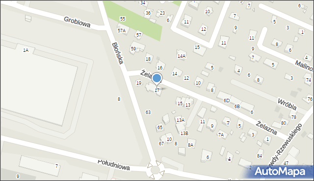 Pruszków, Żelazna, 17, mapa Pruszków