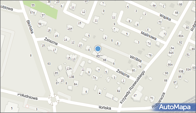 Pruszków, Żelazna, 6D, mapa Pruszków