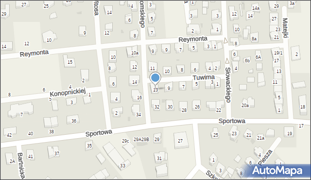 Pszczółki, Żeromskiego Stefana, 13, mapa Pszczółki