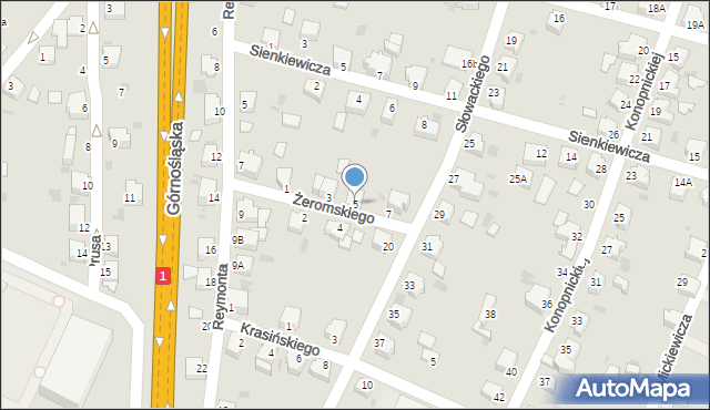 Pszczyna, Żeromskiego Stefana, 5, mapa Pszczyny