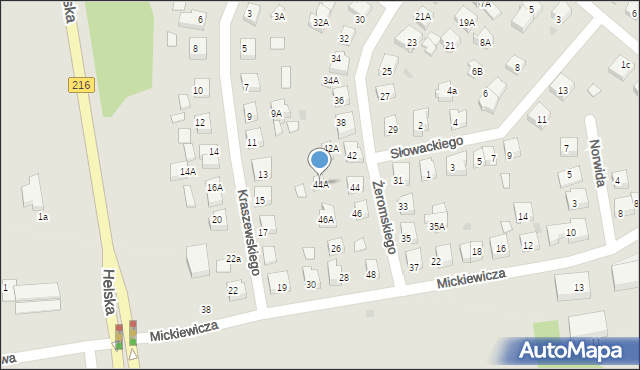 Puck, Żeromskiego Stefana, 44A, mapa Puck