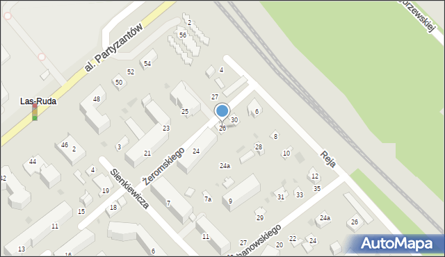 Puławy, Żeromskiego Stefana, 26, mapa Puław