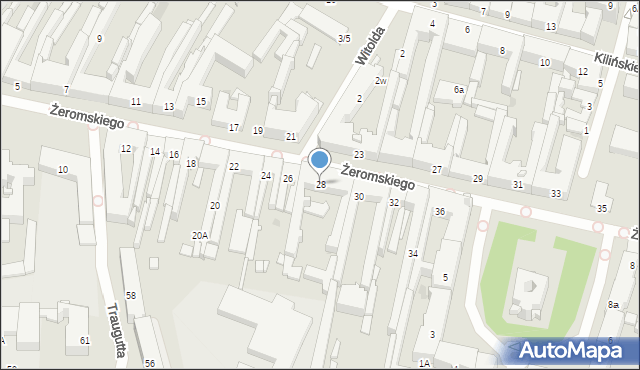 Radom, Żeromskiego Stefana, 28, mapa Radomia