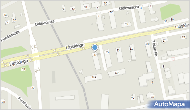 Radom, Żelazna, 37, mapa Radomia