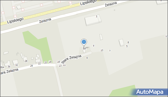 Radom, Żelazna, 5A, mapa Radomia