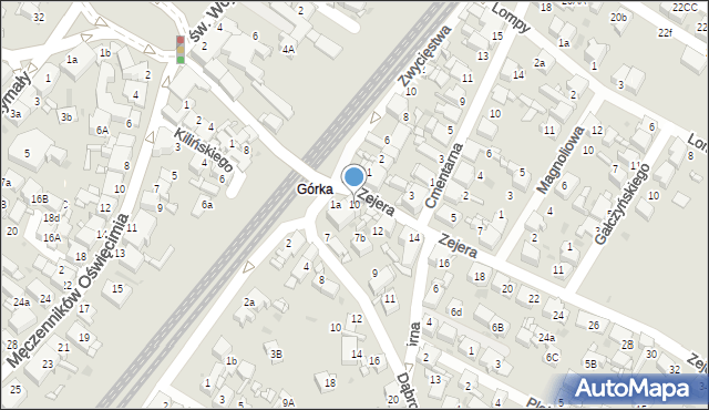 Radzionków, Zejera, 10, mapa Radzionków