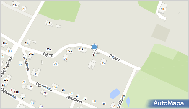 Radzionków, Zejera, 33, mapa Radzionków