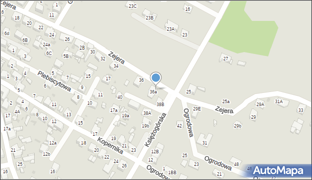 Radzionków, Zejera, 38, mapa Radzionków