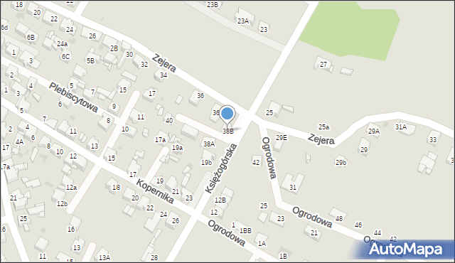 Radzionków, Zejera, 38B, mapa Radzionków