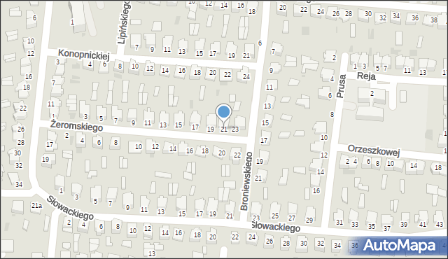 Radzyń Podlaski, Żeromskiego Stefana, 21, mapa Radzyń Podlaski