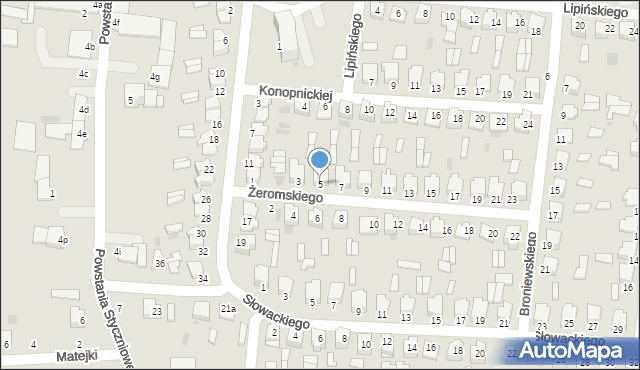 Radzyń Podlaski, Żeromskiego Stefana, 5, mapa Radzyń Podlaski