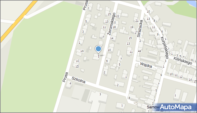 Rawicz, Żeromskiego Stefana, 1, mapa Rawicz