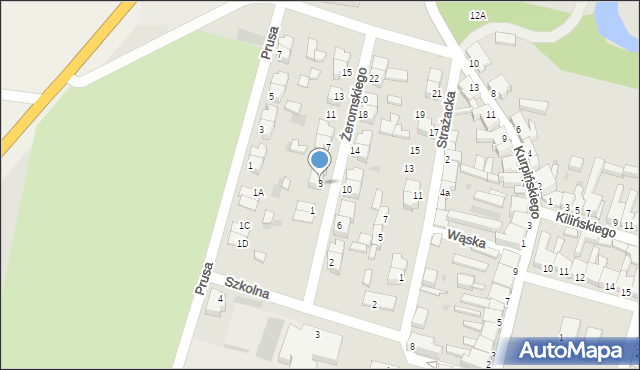 Rawicz, Żeromskiego Stefana, 3, mapa Rawicz