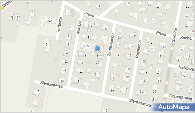 Rędziny, Żeromskiego Stefana, 8, mapa Rędziny