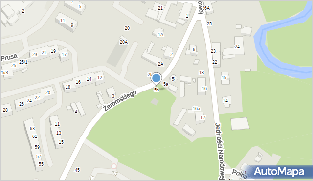 Resko, Żeromskiego Stefana, 5b, mapa Resko