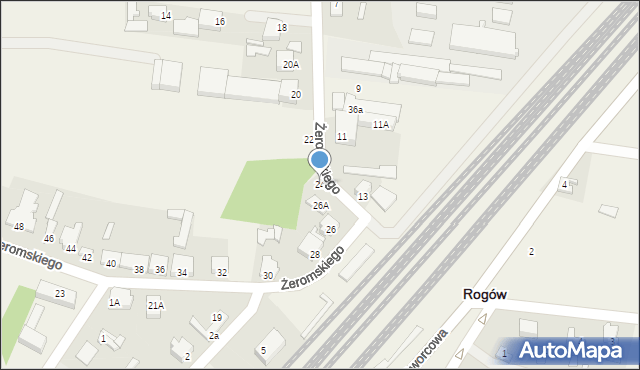 Rogów, Żeromskiego Stefana, 24, mapa Rogów