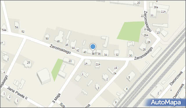 Rogów, Żeromskiego Stefana, 38, mapa Rogów