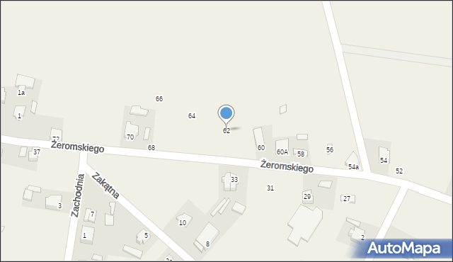 Rogów, Żeromskiego Stefana, 62, mapa Rogów