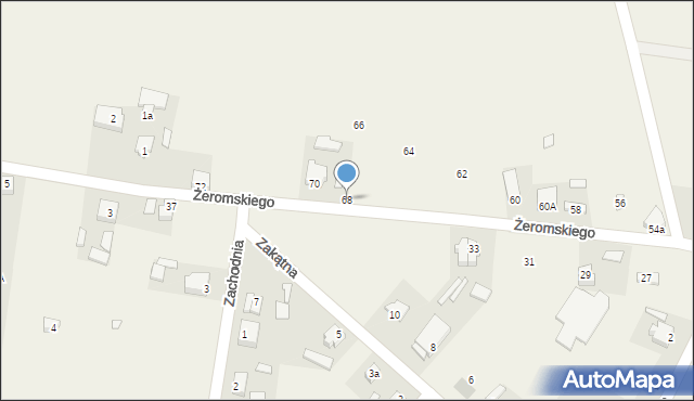 Rogów, Żeromskiego Stefana, 68, mapa Rogów