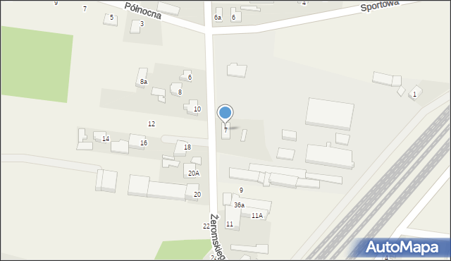 Rogów, Żeromskiego Stefana, 7, mapa Rogów