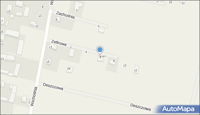 Rogów Sobócki, Zefirowa, 6, mapa Rogów Sobócki