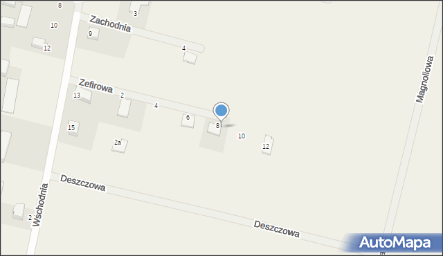 Rogów Sobócki, Zefirowa, 8a, mapa Rogów Sobócki