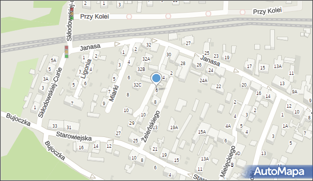 Ruda Śląska, Żeleńskiego Władysława, 6, mapa Rudy Śląskiej