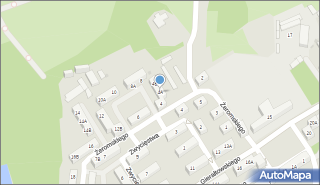 Ruda Śląska, Żeromskiego Stefana, 4A, mapa Rudy Śląskiej