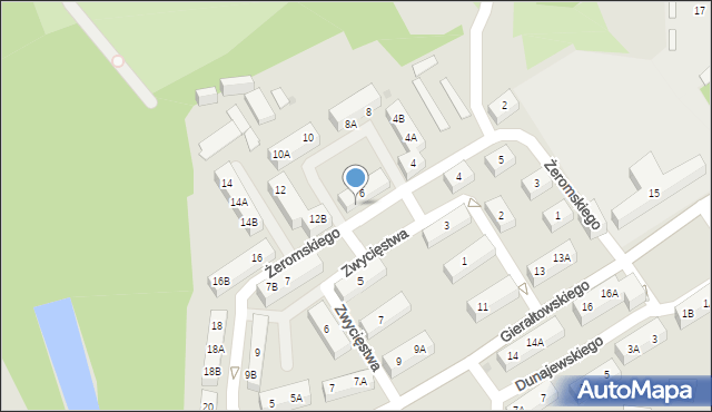 Ruda Śląska, Żeromskiego Stefana, 6A, mapa Rudy Śląskiej