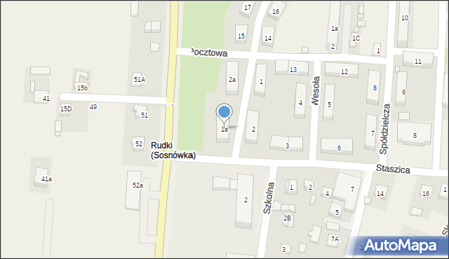 Rudki, Żeromskiego Stefana, 1a, mapa Rudki