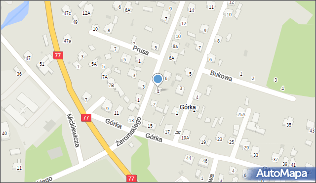 Rudnik nad Sanem, Żeromskiego Stefana, 4, mapa Rudnik nad Sanem