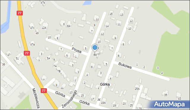 Rudnik nad Sanem, Żeromskiego Stefana, 6A, mapa Rudnik nad Sanem