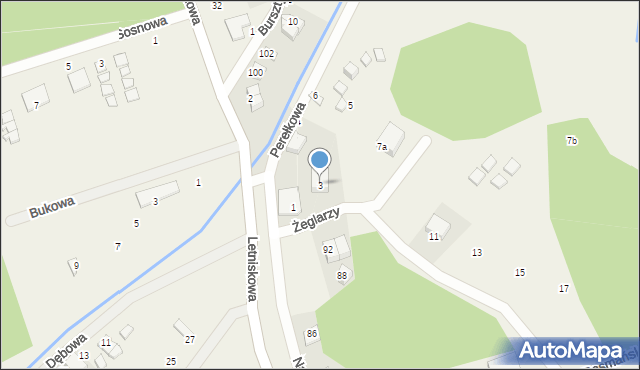 Rusinowo, Żeglarzy, 3, mapa Rusinowo