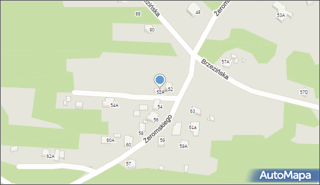 Rybnik, Żeromskiego Stefana, 52A, mapa Rybnika