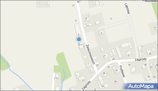 Rzeszotary, Żelechowskich, 7, mapa Rzeszotary