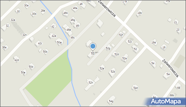 Rzeszów, Zelwerowicza Aleksandra, 52j, mapa Rzeszów
